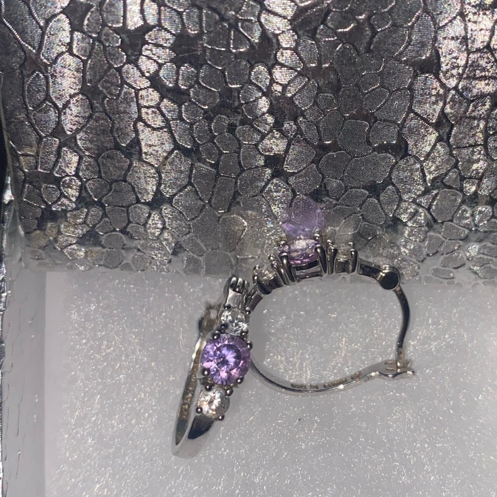 Silver .925 diamond earrings